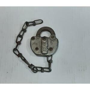 Antique Adlake Southern Pacific Railroad Lock and Chain